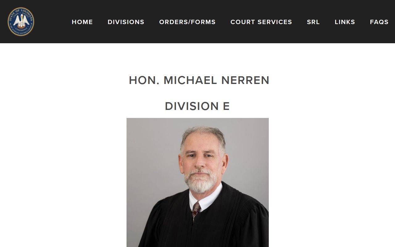 Webster Parish court records Division E judge page