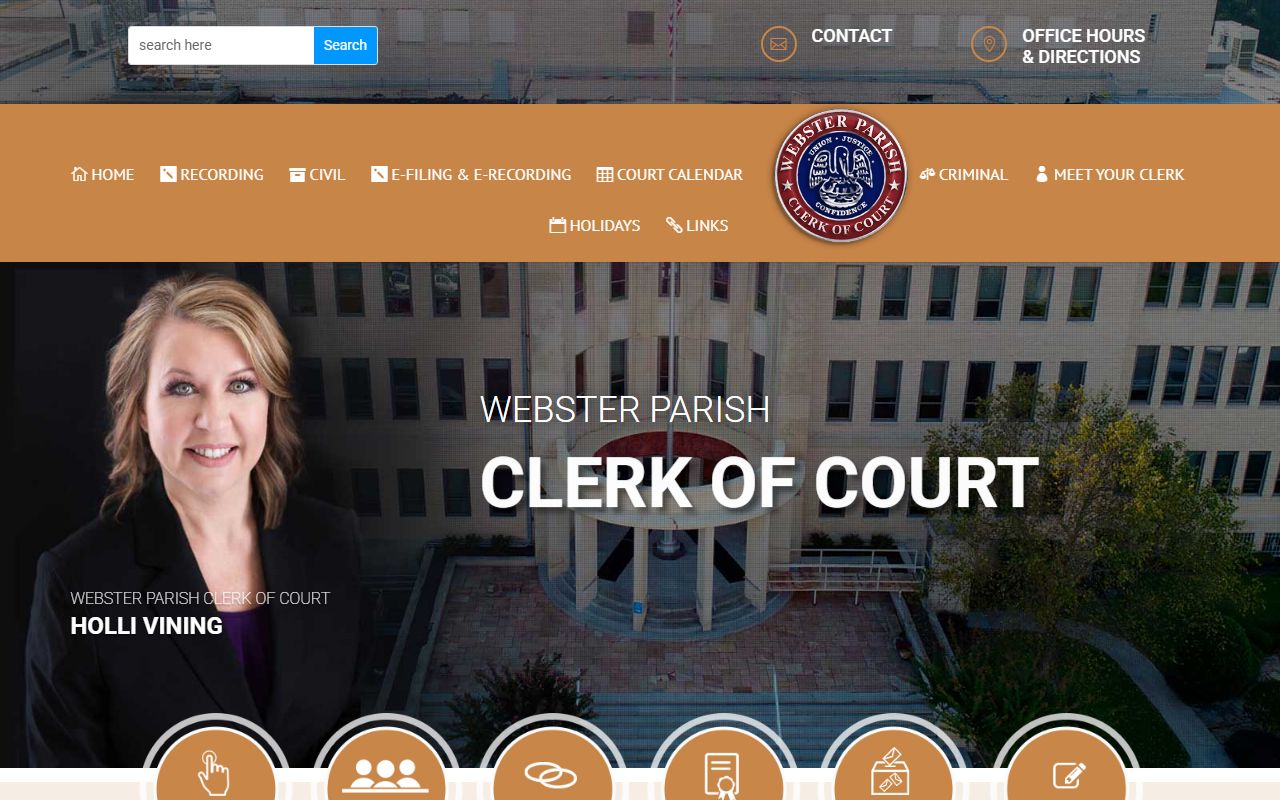 Webster Parish court records Clerk of Court website