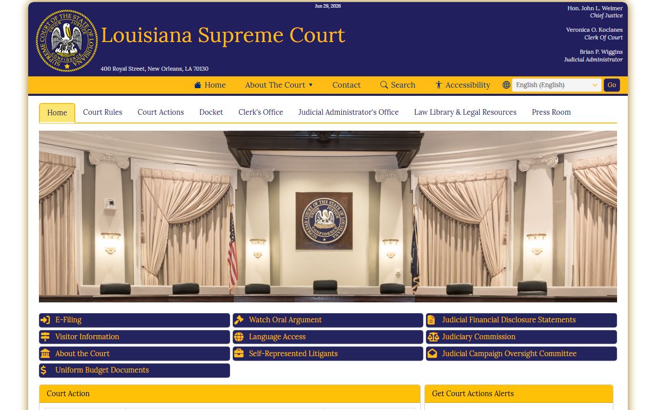 Webster Parish court records Louisiana Supreme Court resource