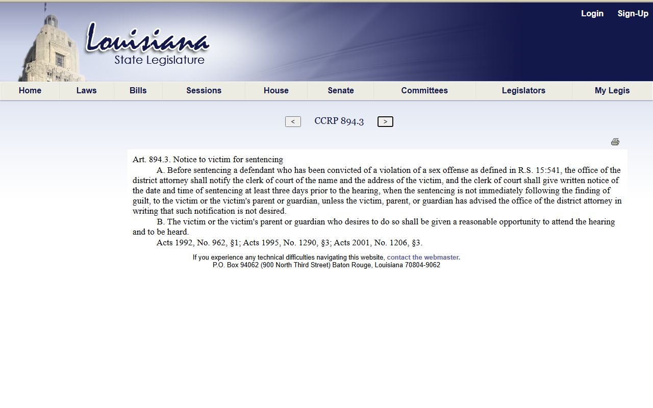 Webster Parish criminal court records Louisiana article 973 expungement source