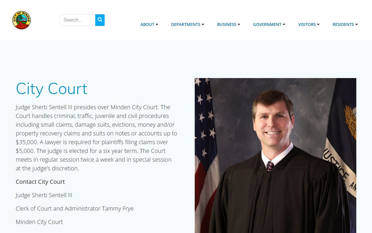Webster Parish traffic court records Minden City Court